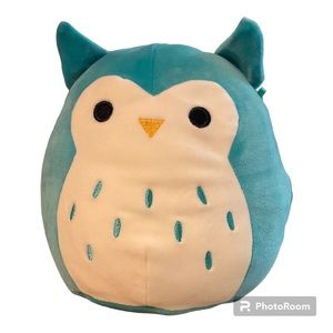 KELLYTOY ORIGINAL SQUISHMALLOWS Winston the Owl 8” Light Teal